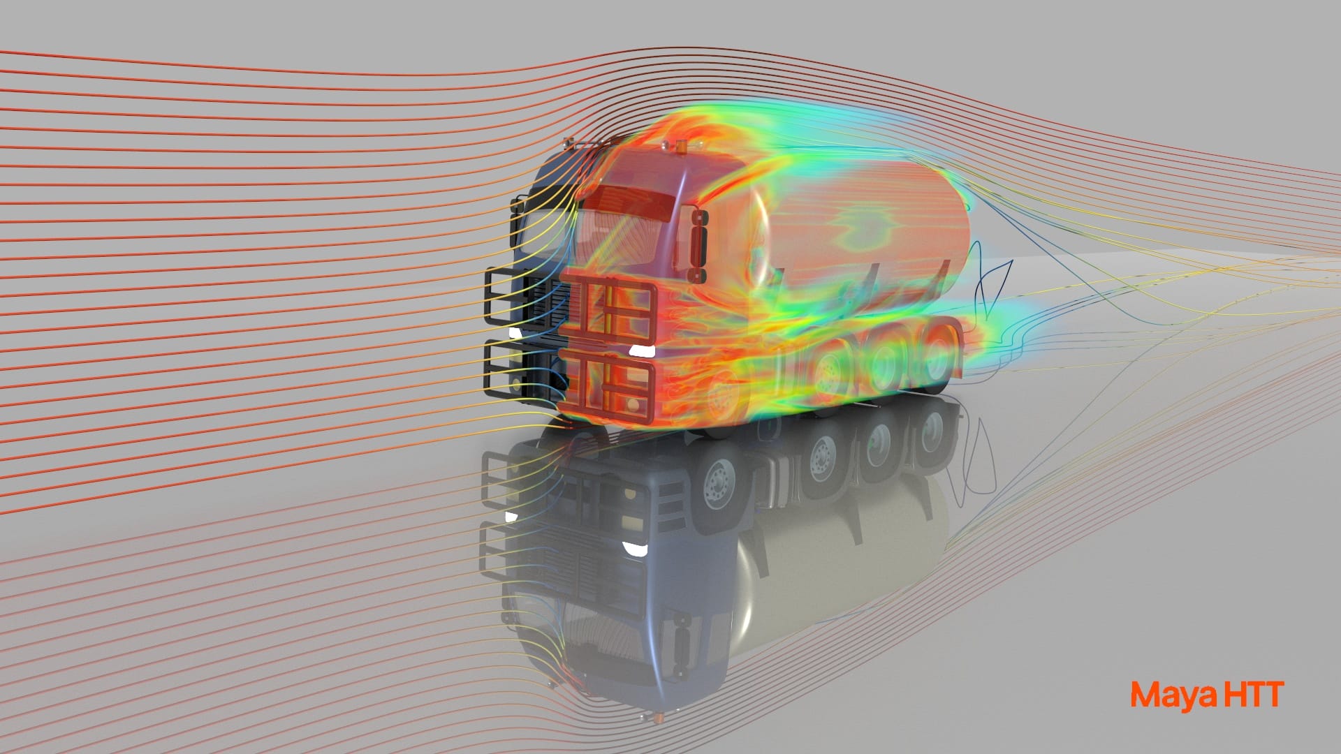 STAR-CCM+ truck CFD rendering STAR-CCM+ truck CFD rendering