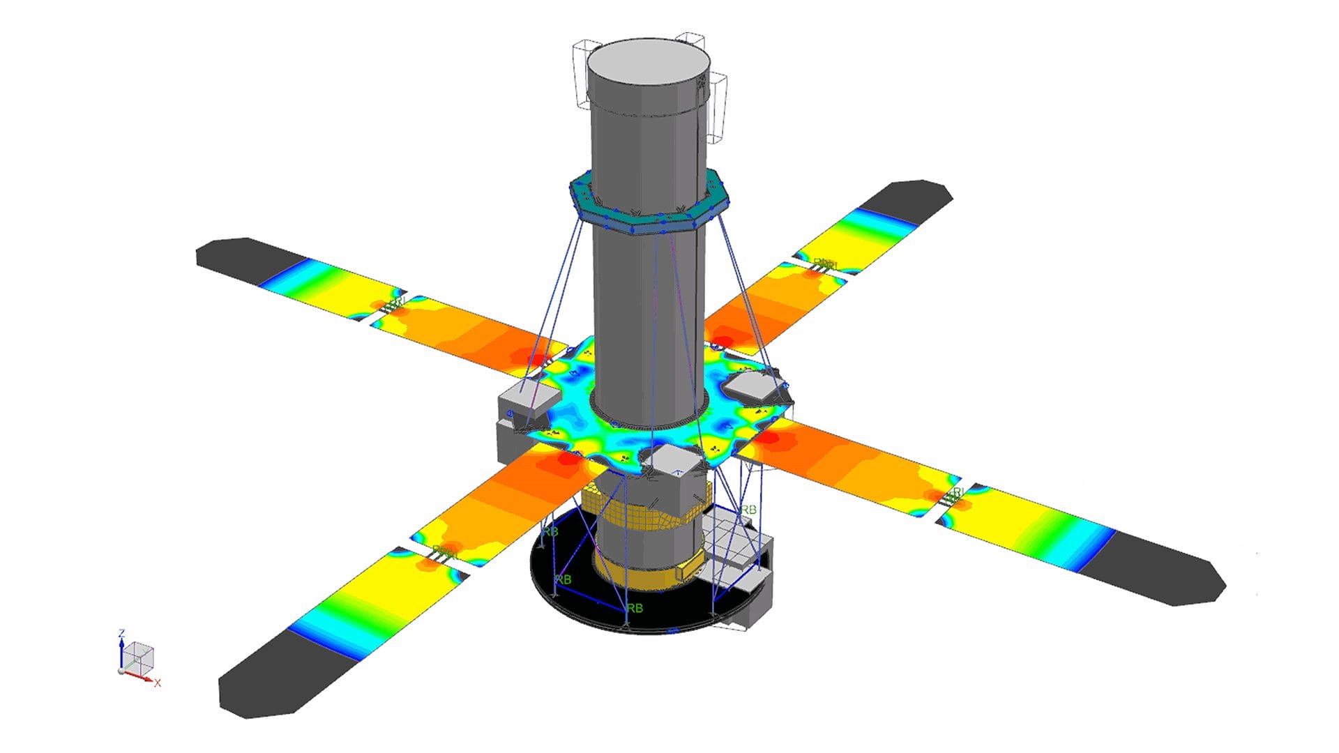 Analysis of a satellite's solar panel laminate