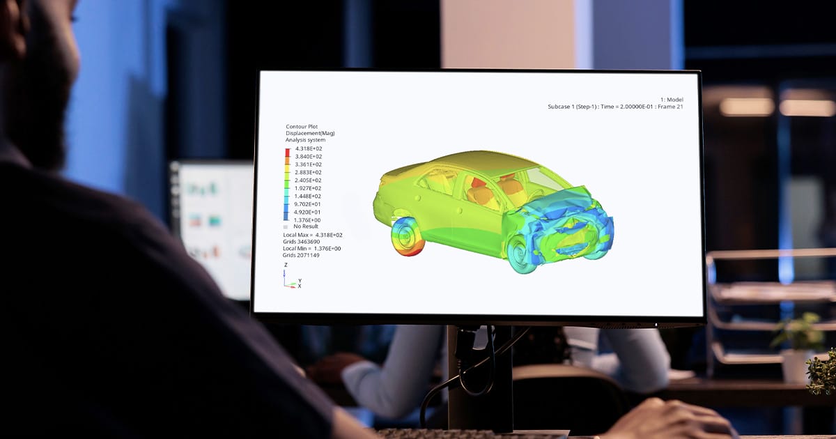 altair-optistruct-contour-plot-displacement Contour plot displacement analysis with ALtair OptiStruct