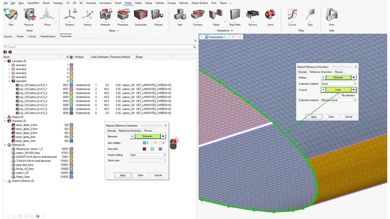 Material modeling with Altair Radioss